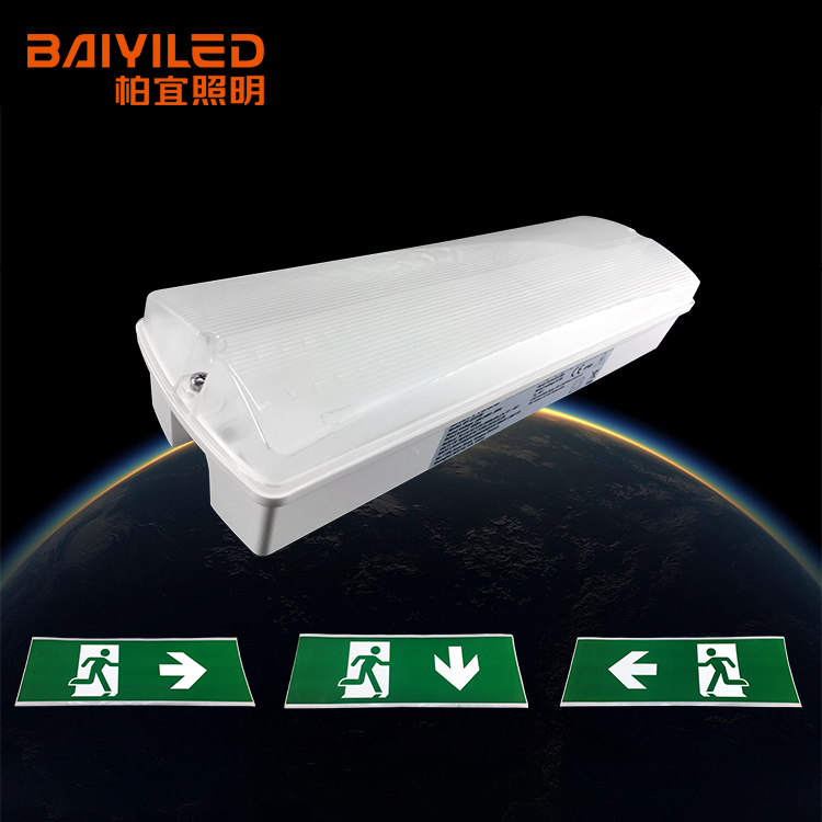 Oval Self Testing Emergency Led Lamp Bulkhead Light Fixture