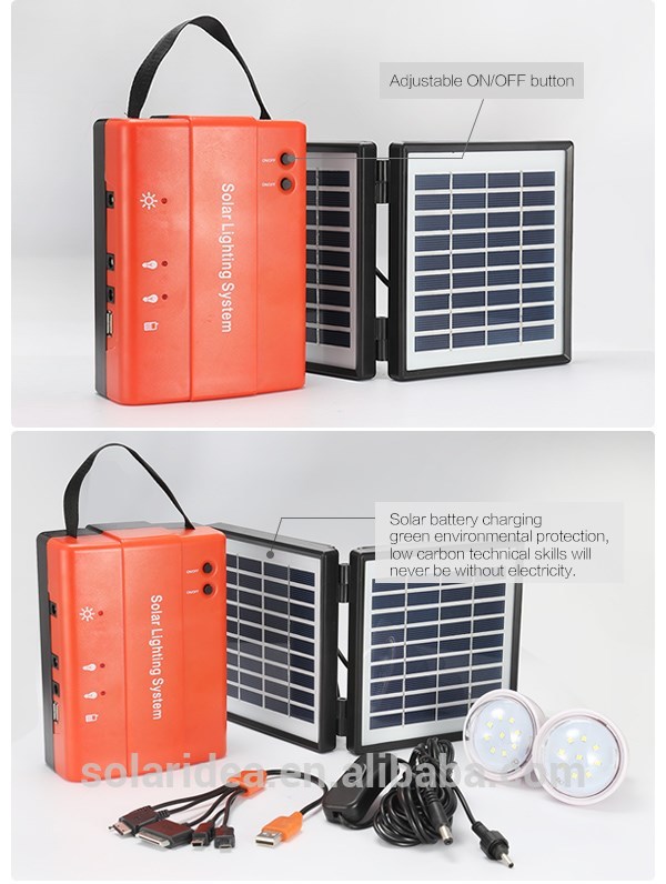 Rechargeable emergency for mini home solar energy system