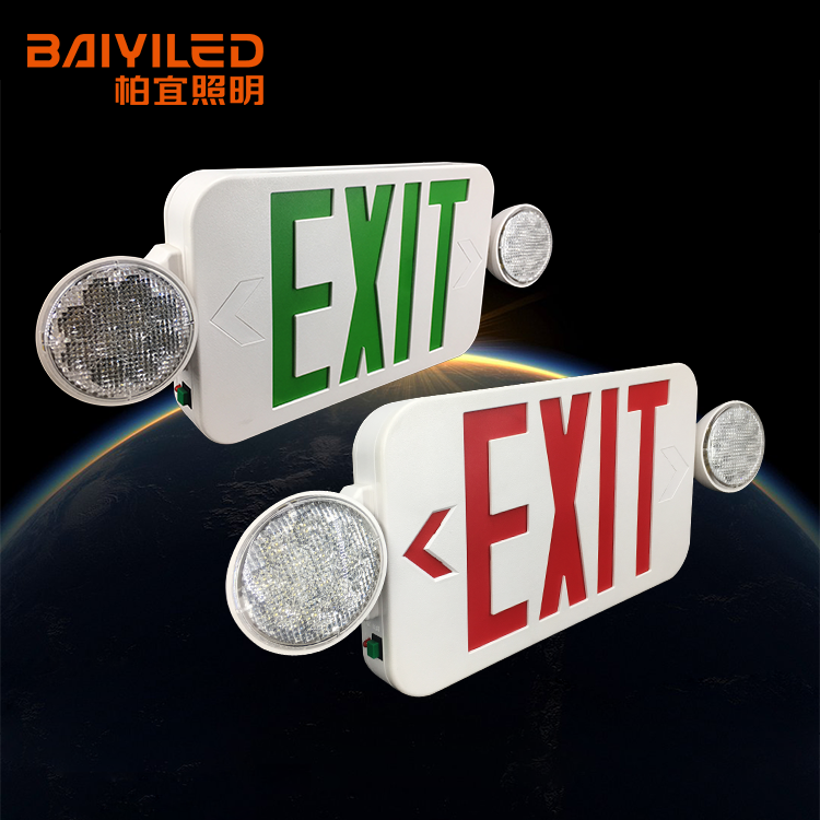 Building Requirement Light Acrylic Plate Hanging Factory Automatic Exit Sign