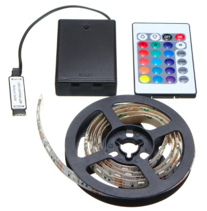 led strip set 9V 5V 5050 3528 battery powered led strip light rgb waterproof