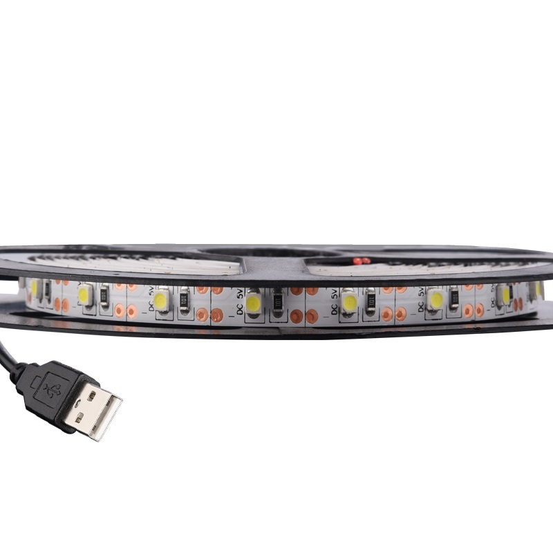 USB LED Strips SMD3528 light 5V adapter string Christmas desk Decor lamp tape For TV Background Lighting 5V 50CM