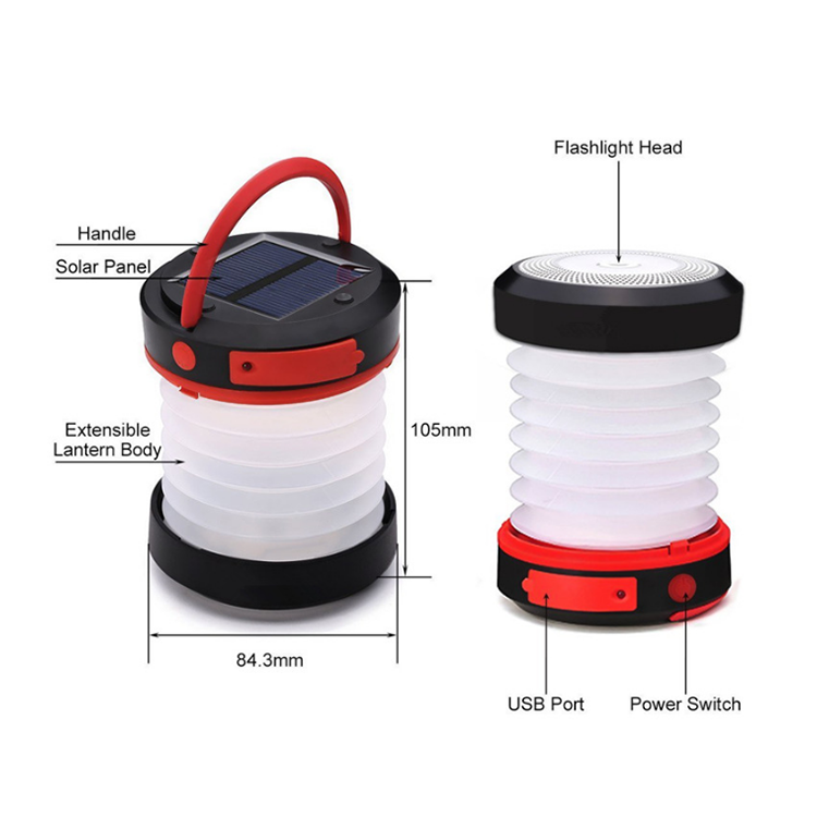 Fishing Rod Solar Lamp Led Camping Lantern Light