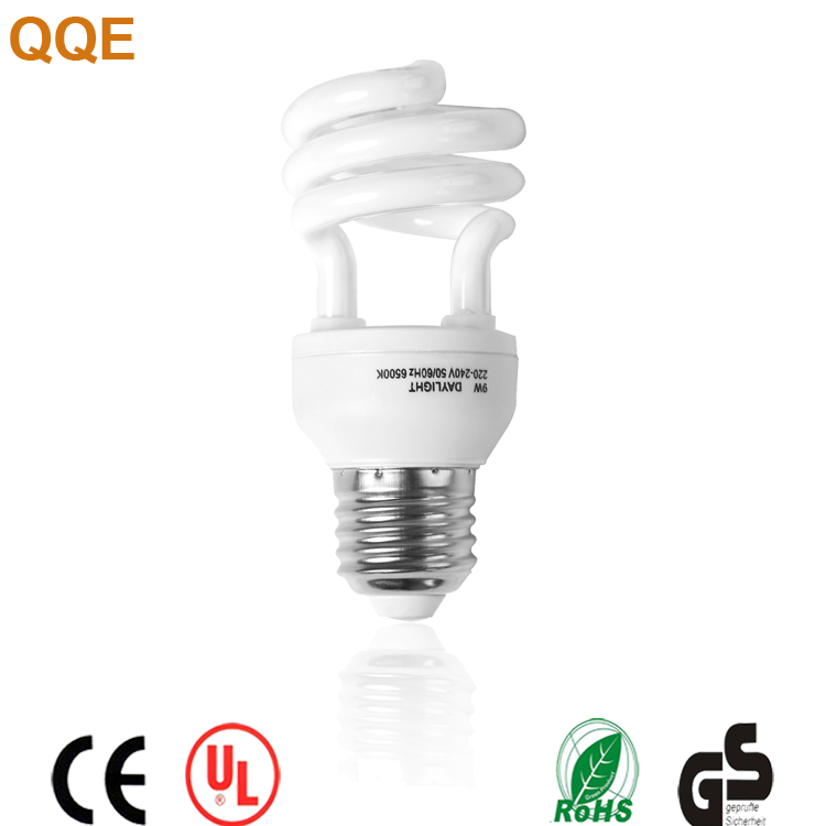 5w Half semi spiral CFL energy saving lamp for home lighting