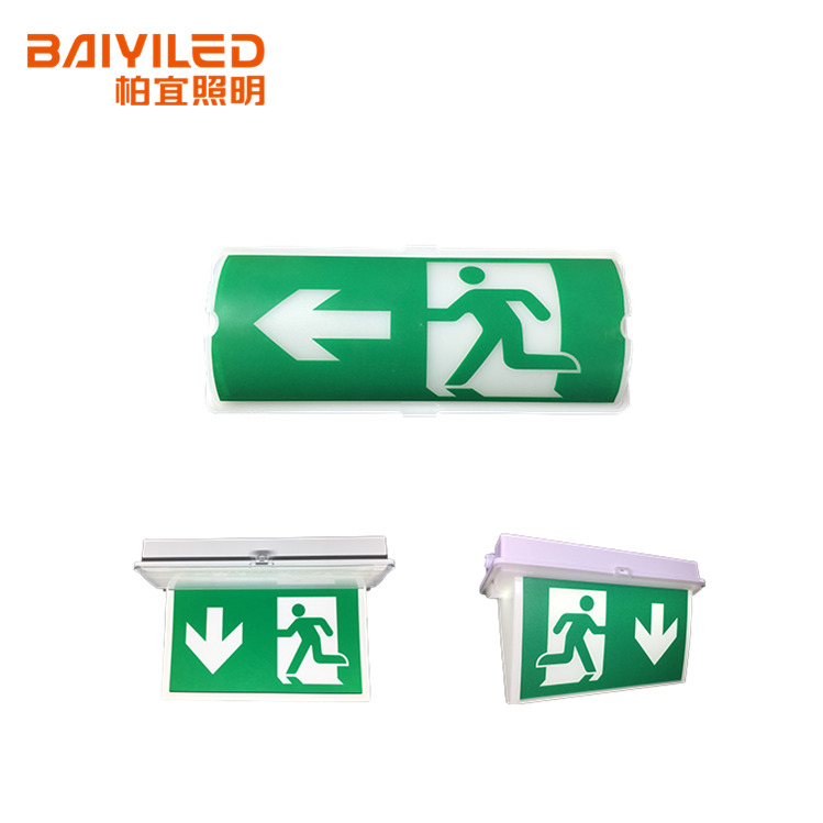 Plastic European Led Evacuation Light Hanging Fire Exit Sign