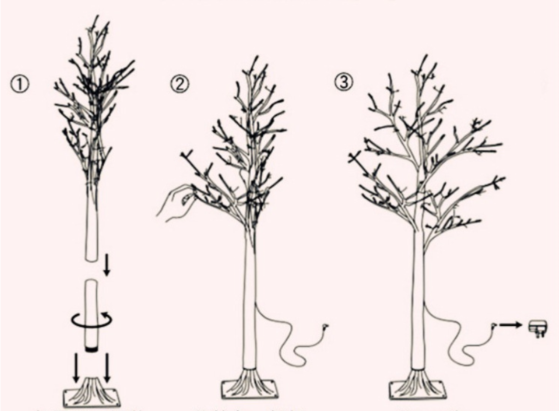 Fiber Optic Up Bonsai Led Crystal Tree Light