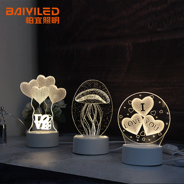 Optical Illusion Acrylic 3d Night Light Lamp