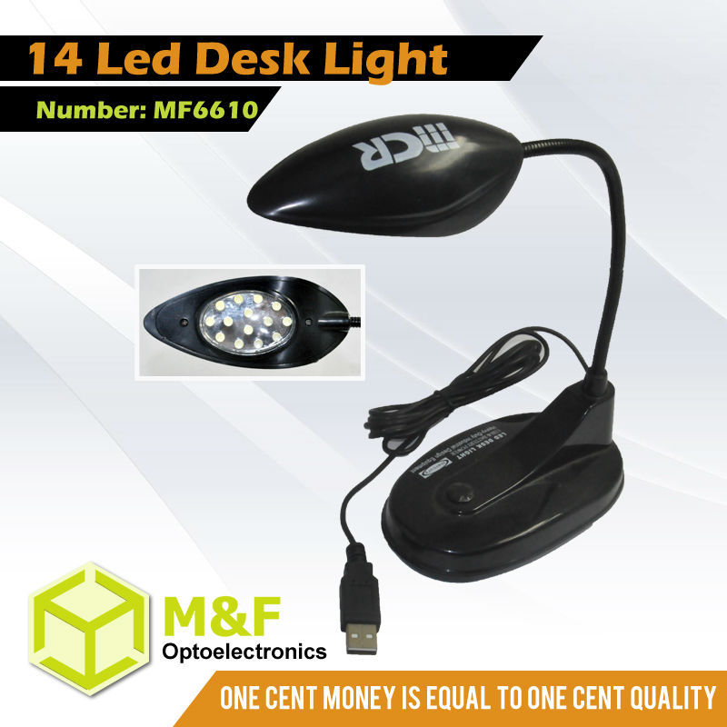 14 Led Office Rechargeable Usb Computer Desk Lamp