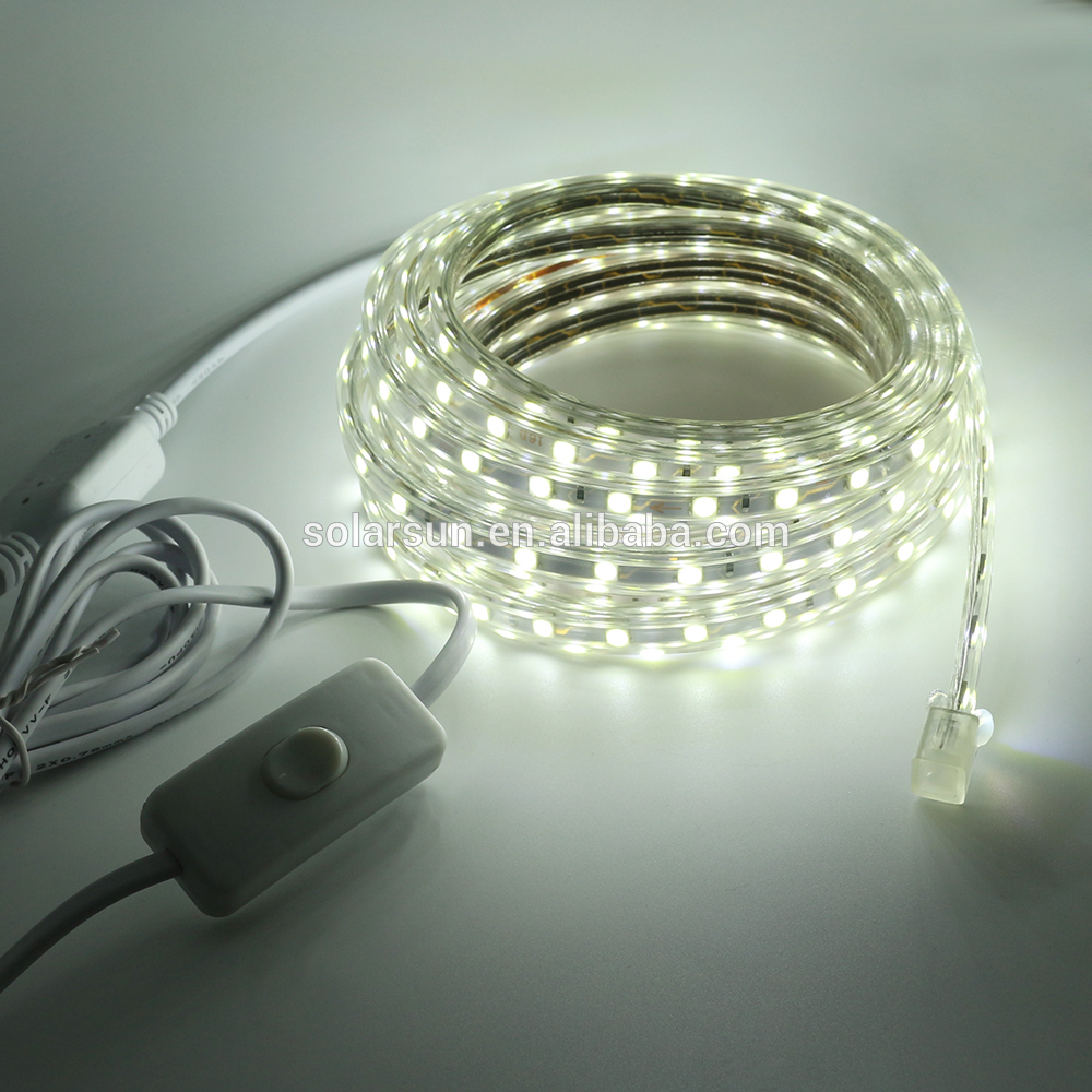 100m/roll 220V led 5050/5730 SMD led Strip rope Light 60leds/m Waterproof IP67 LED strip