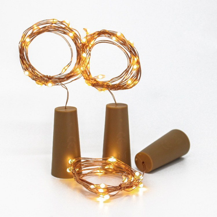 Cork Shaped String Wine Glass Bottle Lamp