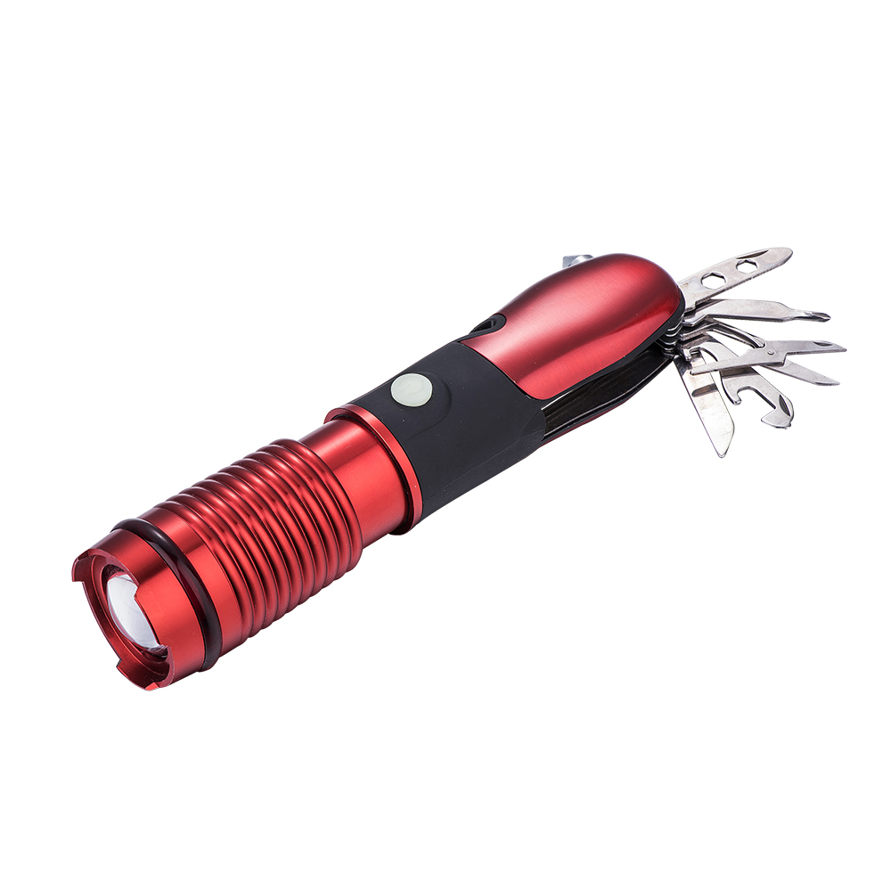 China Supplier Zoomable LED Safety Flashlight With Seat Belt Cutter