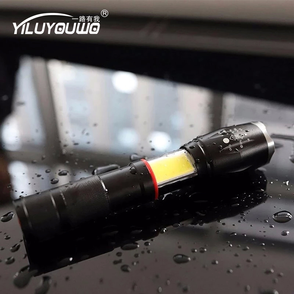 New Design Multipurpose Aluminum 18650 Rechargeable Battery XML T6 LED Strong Light Torch Light With Telescopic Zoom For Car