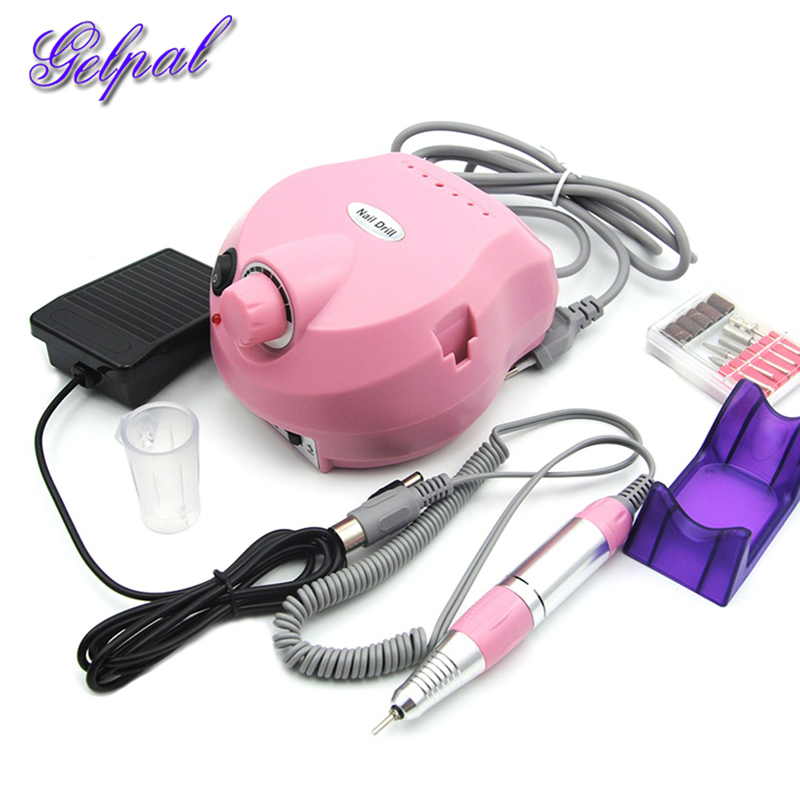 Electric Nail Drill Machine 35000RPM Nail Drill Manicure Kit Salon Home Nail Tool Set