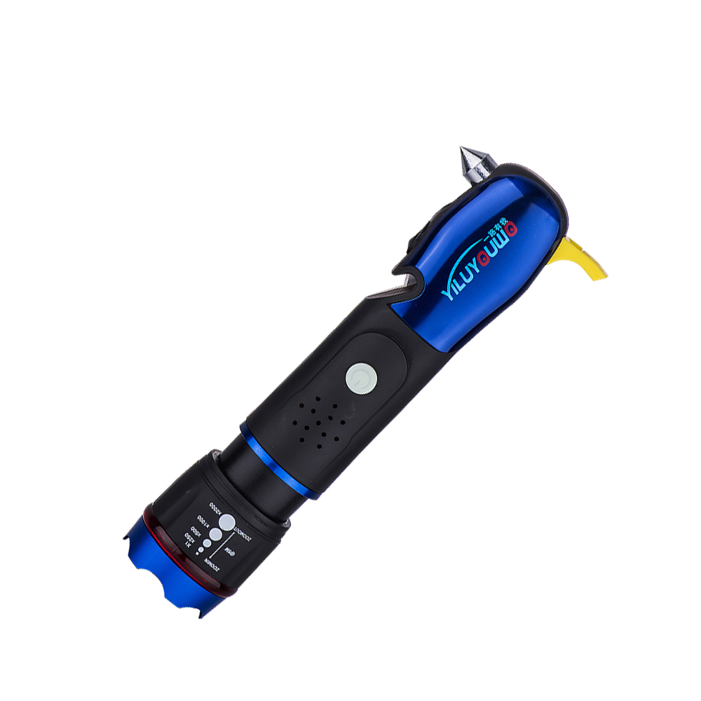 Newly Designed Aluminum Alarm Whistle Multi Tools Camping LED Flashlight