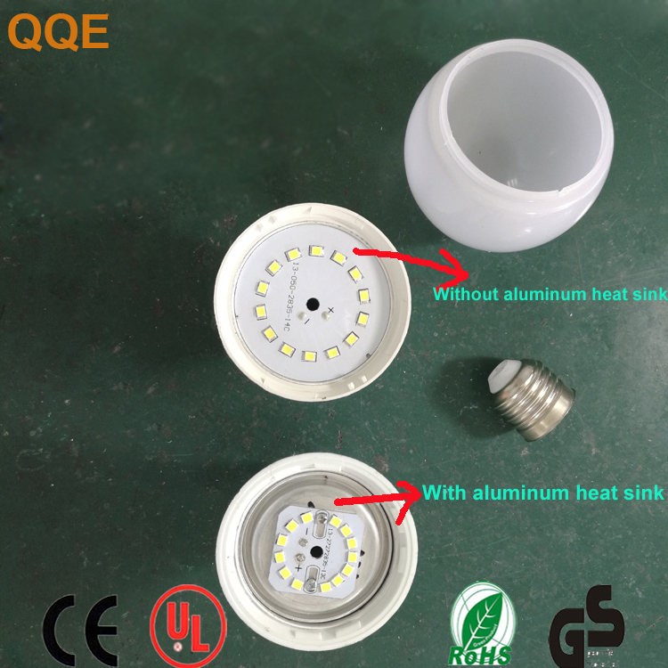 China raw material 2700-7000K color temperature(CCT) e27 b22 5W led light bulb