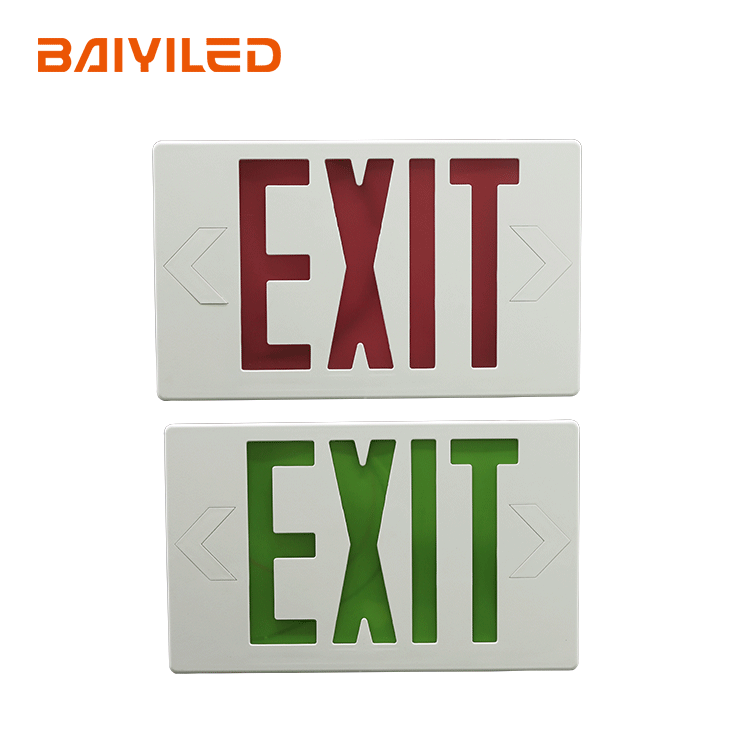 Green Running Man Led Single Side Steel Body Emergency Exit Sign