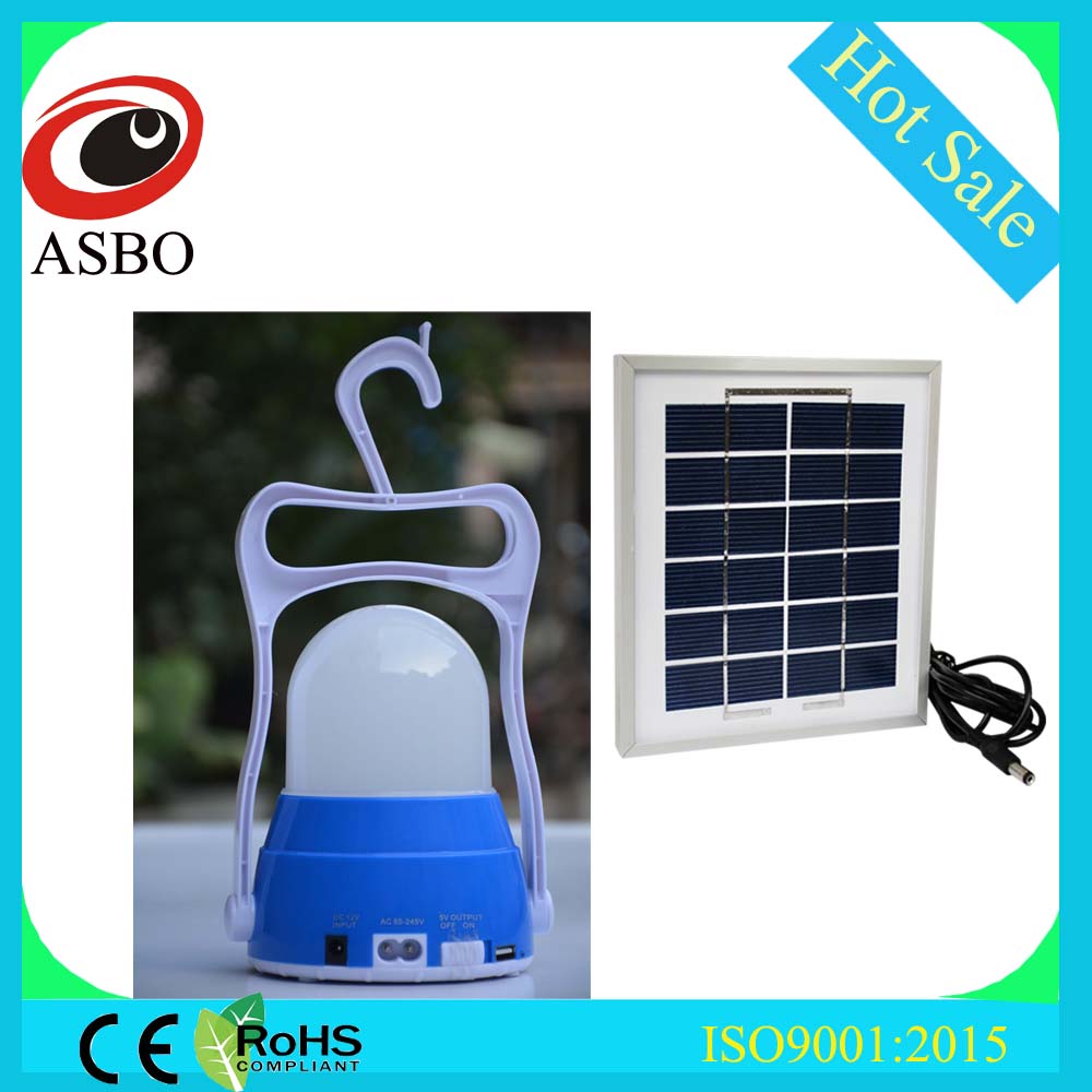 small home solar lantern with rechargeable battery inside