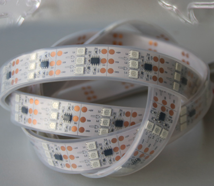 Rgb lamp with 12v magic color led strip 5050 three row flexible light dream color 1812 IC 144leds/m dream color