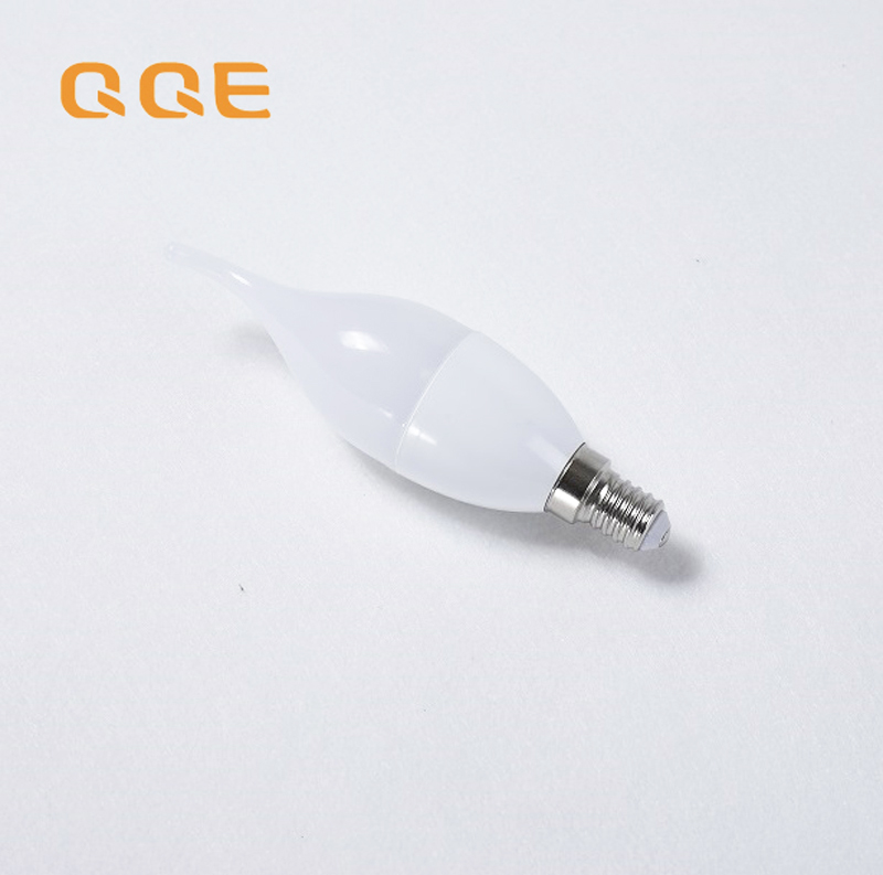 Factory wholesale aluminum with plastic SMD 2835 LED 3w 5w e14 small candle bulb from guzhen led lighting market