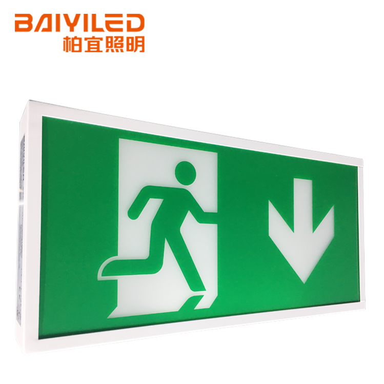 Green Emergency Light Indoor Rechargeable Way Out Dongguang Factory Outlet Price Led Exit Sign