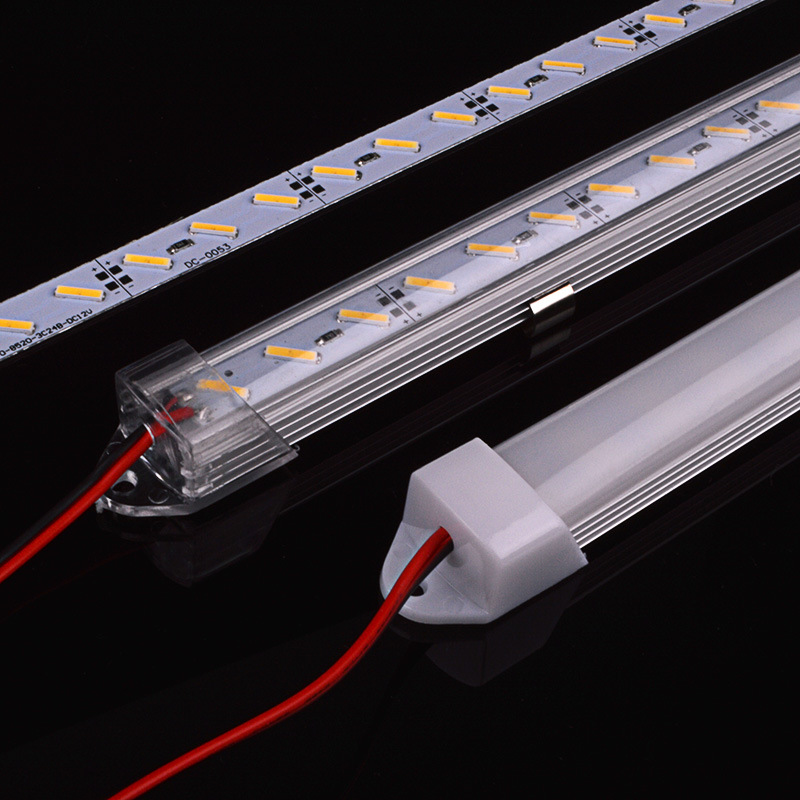 DC 12V 72 144 SMD 5630 4014 2835 7020 8520 LED Hard Rigid LED Strip Bar Light 1m Aluminium