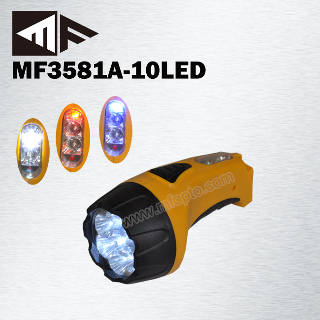 7 LED+ 2 LED torch With red & blue torch lighters wholesale rechargeable led torch