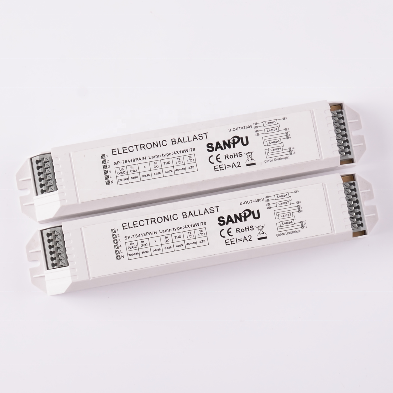T8 4*18W Electronic Fluorescent Ballasts compatible 72W EMC
