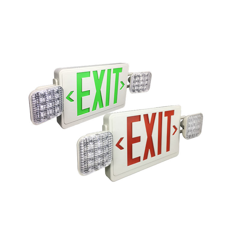 Self Test Emergency Exit Fire Safety Sign Sand Blasted Led Light Adjustable Casting Clip