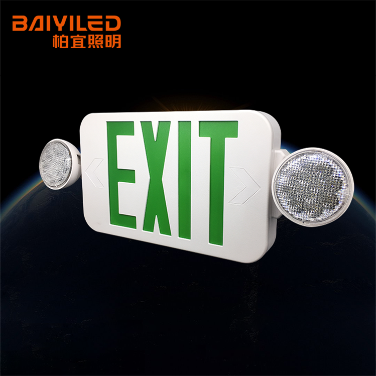 Emergency Light Led Combo Hanging Installation 4.5W Green Exit Sign
