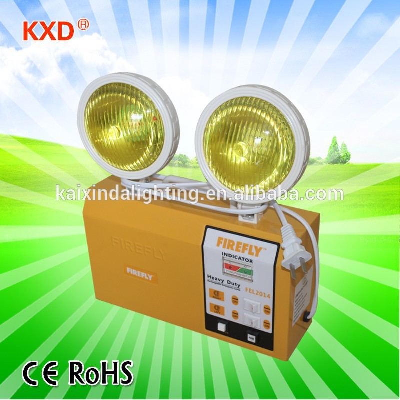 hot sell 2*3W two spots LED recharge Fire emergency light with CE Rohs