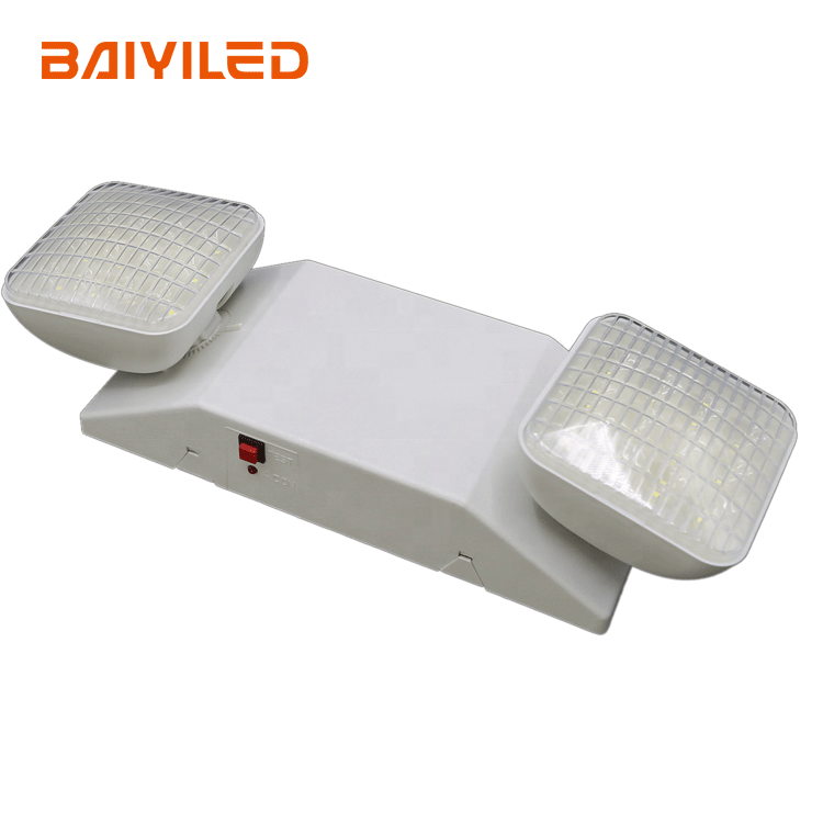 BAIYI UL CE ROHS Best Selling Battery Backup LED Emergency Twin Spot Light