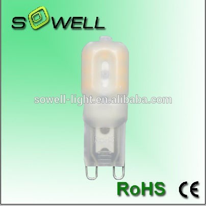 AC220V 3W 2700-3000K/6500-7000K CE/RoHS Plastic capsule G9 LED corn light Bulbs