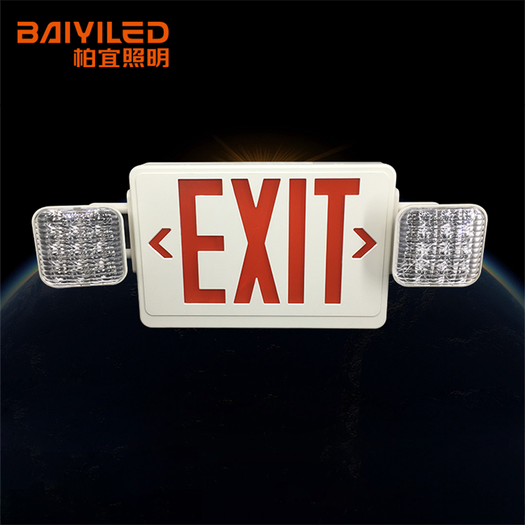 Emergency 220V Sign Clear Salida Led Exit Sign/Emergency Light With Battery Backup
