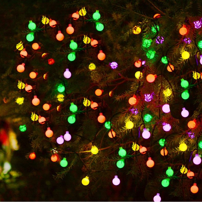 Solar Powered LED String Light Holiday Lighting Style LED Light Bulbs String Lights