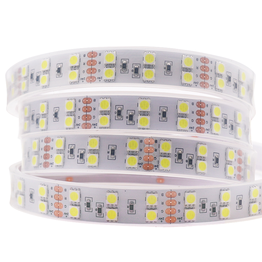 shenzhen lighting flexible diy 12v ip20 double row 5050 led strip