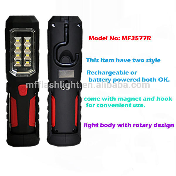 Portable Swivel magnetic Hook 12v Rechargeable Working Light For Tractor