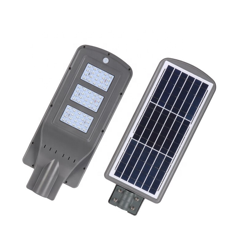 Solar Street Light 40W Waterproof Integrated  20w 30w 60w 90w 120w Solar Outdoor Light With Steel Pole