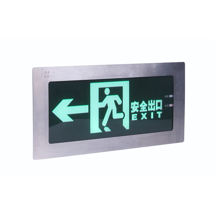 IP65 green emergency exit sign led recessed mounted  for tunnel and subway