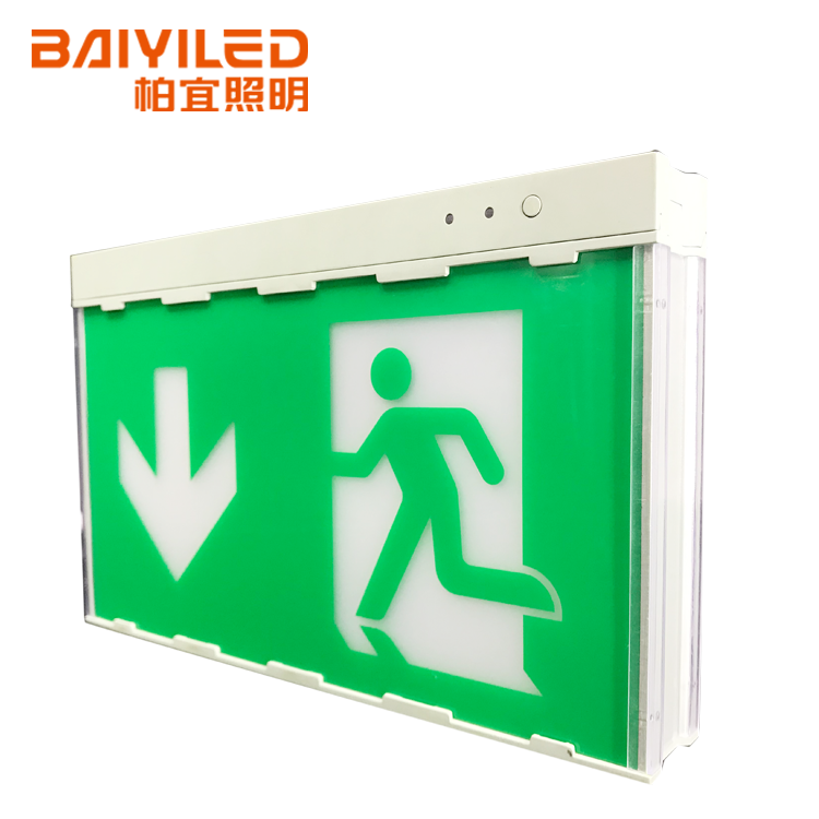 Emergency Light Cold Steel Custom Battery Backup Exit Sign Arrow