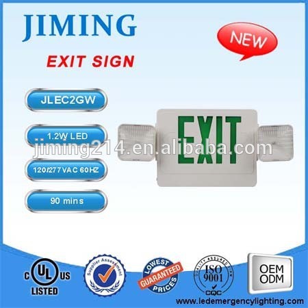 JIMIING UL&cUL Listed ceiling mounted emergency exit sign fire exit sign light bulbs