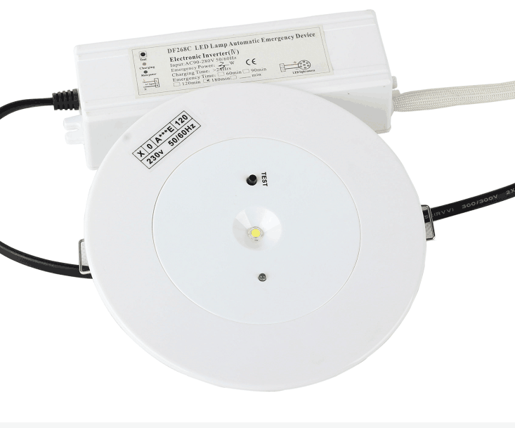 Self-test Emergency downlight 3W LED recheageable Recessed Ceiling light