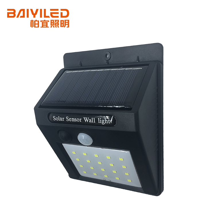 20 Led Outdoor Powered Stainless Steel Pir Solar Wall Light