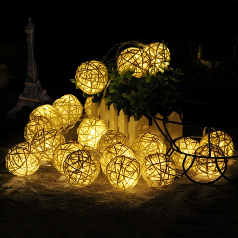 2019 Outdoor Garden Solar LED String Lights Crystal Ball Christmas Halloween Globe 20ft 30leds Skyfire battery string Lights