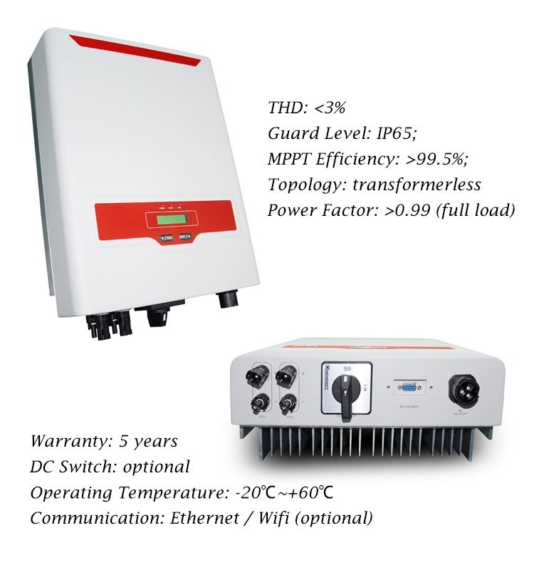 Clean energy on grid 3KW solar power system for house