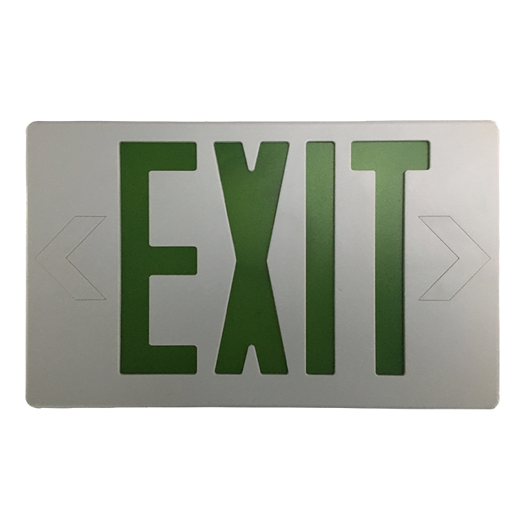 Led Rechargeable Emergency Light Us Market Recessed Mounting Aluminum Acrylic Fire Exit Sign