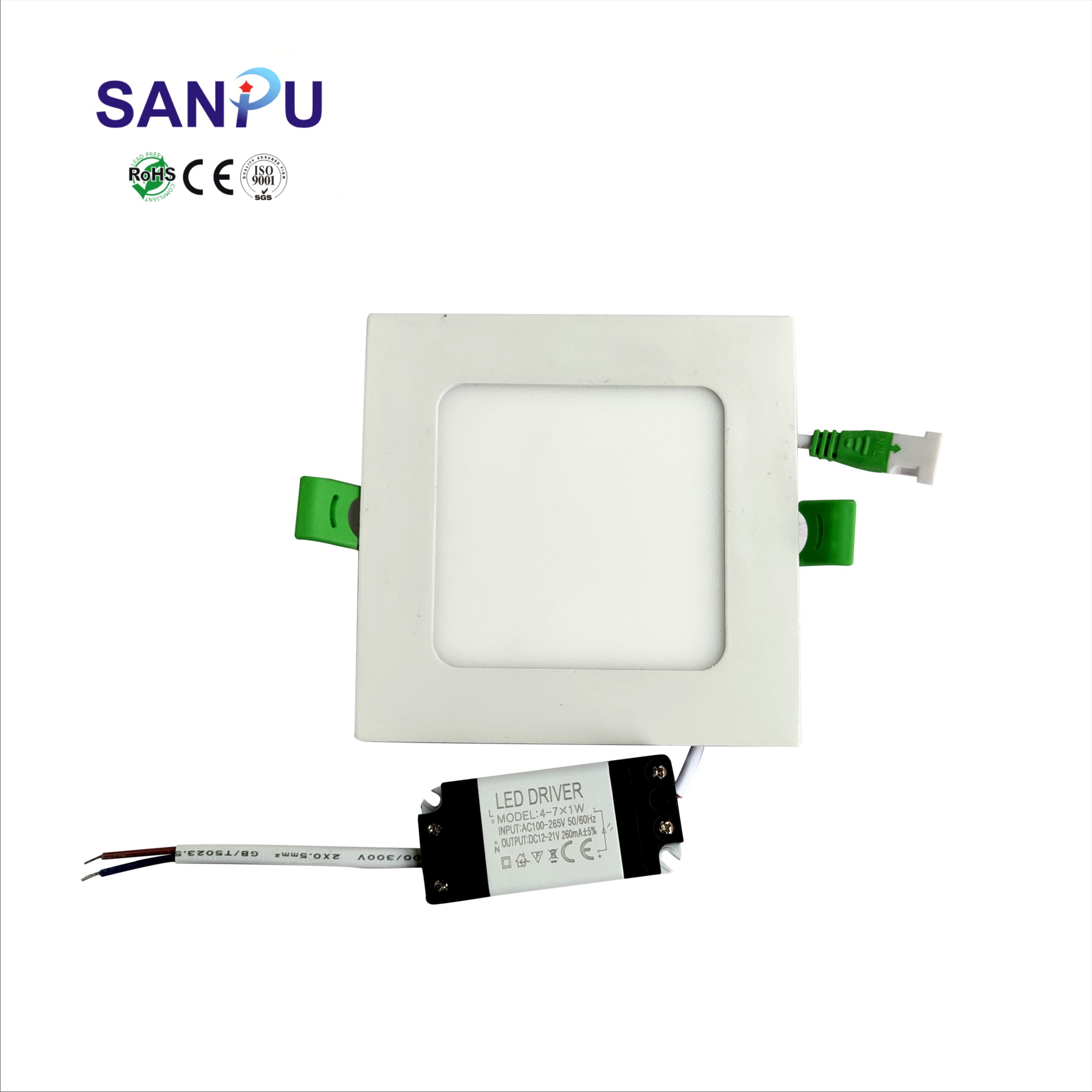 factory price led light source square panel light hidden installation12w 15w 18w 24w