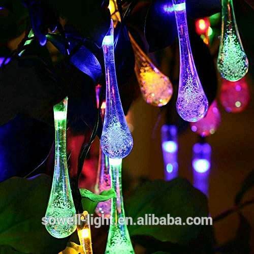 Garden Party Decoration Outdoor Solar Waterdrop led string light