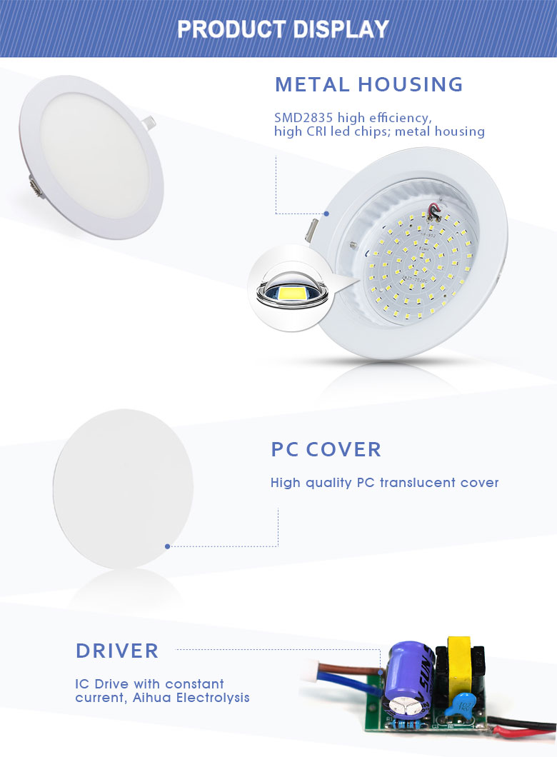 Office commercial ceiling price frameless led panel light 18w