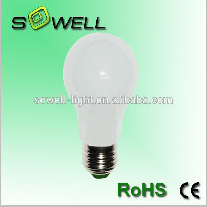 360 beam angle 6W E27 2835SMD Glass material CE/RoHS/SASO A60 LED light bulbs