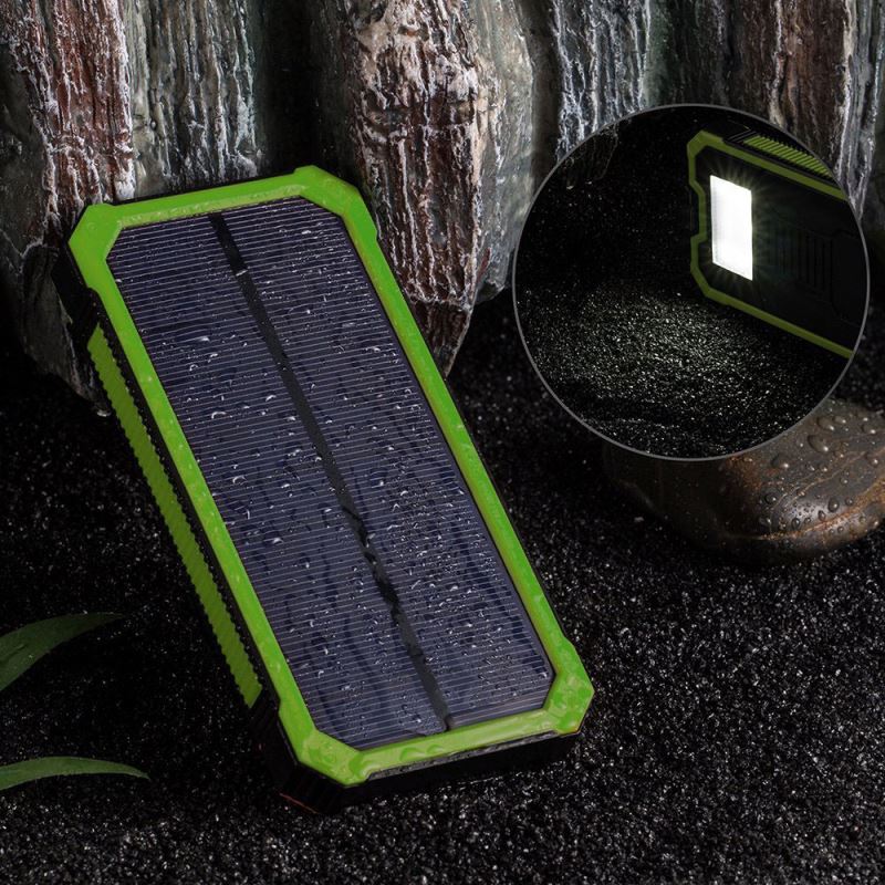 Waterproof solar panel phone charger 10000mah power bank solar