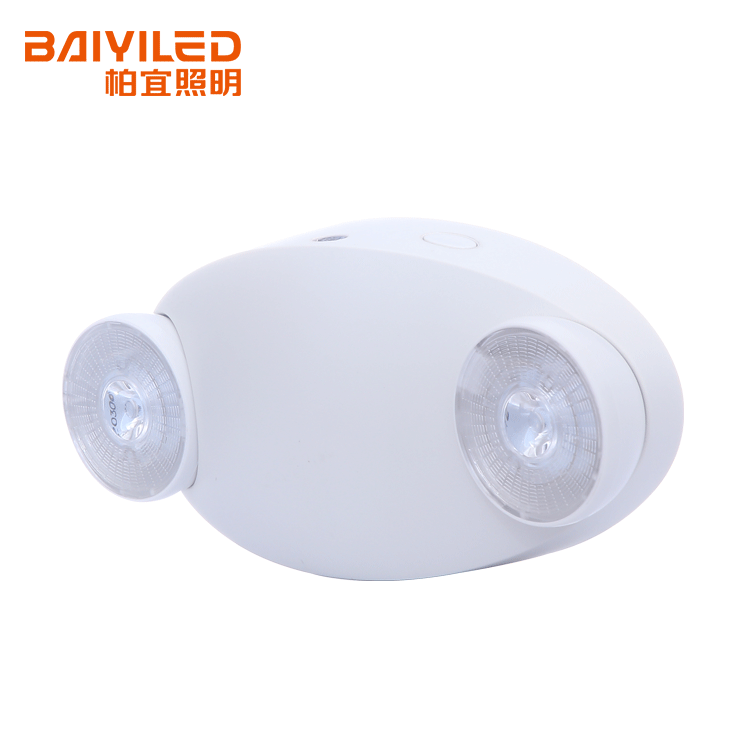 Bulkhead Lighting Fixture Safety Rechargeable Twin Emergency Light With Battery